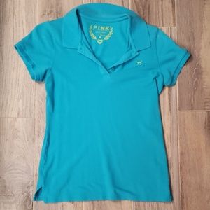 PINK medium short sleeve polo skirt